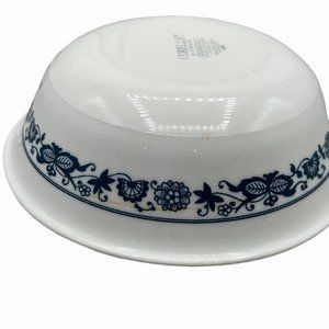 Vintage Corelle Vitrelle Glass Old Town Blue Onion Banded Cereal Soup Bowls 4 Pc